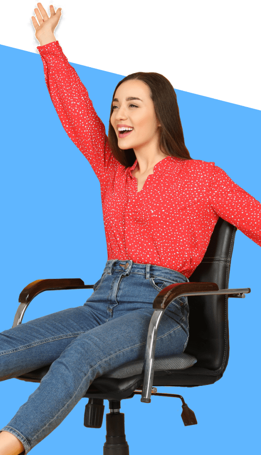Mujer con cojín que reduce el dolor